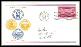 1939 US FDC Cover - 50th Anniv Statehoods, Montana, N &amp; S Dakota, Washin... - $2.72