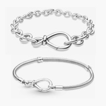 Bracelet For Women With Cross Korean 925 Silver Love Endless Chain Women Pulsera - £53.07 GBP