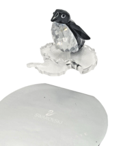 Swarovski Silver Crystal Sir Penguin #191448 Ice Flow Base In Box w/ COA - $49.50