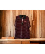 Gear For Sports Princeton University Men&#39;s L Polo Shirt Black Red Striped - $577.46 MXN