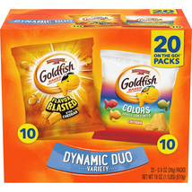 Goldfish Dynamic Duo Variety Pack, Colors Cheddar &amp; Flavor Blasted Xtra ... - £16.43 GBP