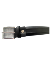 NEW TUMI split leather men&#39;s belt black 40/100 made in France quality designer - £78.45 GBP