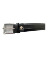 NEW TUMI split leather men&#39;s belt black 40/100 made in France quality de... - £77.87 GBP