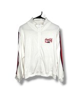 Coca Cola Women&#39;s Full Zip Sweatshirt Size XL White Red Embroidered Long... - $21.99