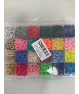 4000Pcs Clay Beads - Jewelry Bracelet Making Kit Colors Flat Polymer Bea... - £10.73 GBP
