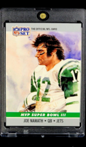 1990 NFL Pro Set Super Bowl MVP #3 Joe Namath HOF New York Jets - £1.59 GBP