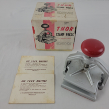 Thor Stamp Press Orig Box White Ace Plane Wood Paper Stamps Photos MCM 5... - £38.32 GBP