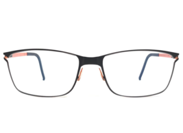 Blackfin Eyeglasses Frames BF710 CANARY COL.176 Black Orange Rectangle 52-15-145 - $227.69