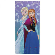 Disney&#39;s Frozen Elsa and Anna Swirls of Magic Beach Towel Blue - £18.11 GBP
