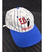 Energizer Bunny Vintage 90s Snapback Hat White Blue Pinstripe Paw 1994 - £7.40 GBP