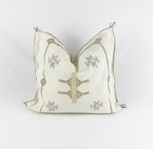 White Pillows silk , Cactus Silk Pillow, Moroccan pillow,  - £51.58 GBP