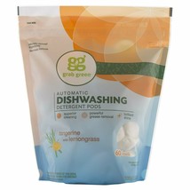Grab Green Natural Dishwasher Detergent Pods, Tangerine + Lemongrass-With Ess... - £24.81 GBP