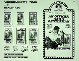 An Officer and a Gentleman: Video Store Ad - Vintage - £3.53 GBP