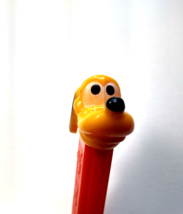 Vintage Pluto Pez Dispenser Orange Red Big Eyes Hong Kong Base Disney Clean - $15.38