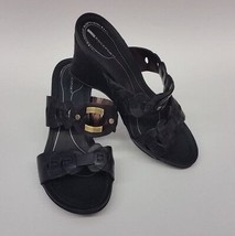 Rockport Womens Shoes Sandals Wedges Heels Slip On Black Size 7.5 M - £35.02 GBP