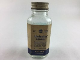 Vintage Pharmacy Medicine Undesilin Powder 4&quot; by Cutter Laboratories - £28.89 GBP