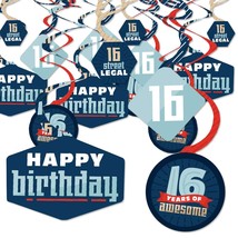 Boy 16Th Birthday - Sweet Sixteen Birthday Party Hanging Decor - Party Decoratio - £25.72 GBP