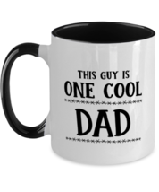 Funny Dad Gift, This Guy Is One Cool Dad, Unique Best Birthday Two Tone Mug  - £17.32 GBP