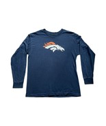 Denver Broncos T-Shirt / SZ XL / Blue Reebok Long Sleeve Tee Shirt / NFL  - $19.79