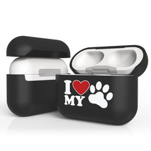 For Air Pods Pro Snap On Plastic Hard Cover Case I Love Paws - £15.75 GBP