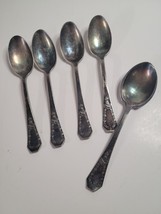 5 Holmes &amp; Edwards Teaspoons Silver Plate - £19.52 GBP