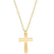 Sterling Silver Cross Necklace - Gold Plated - £31.30 GBP