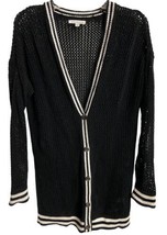 American Eagle Outfitters   Cardigan SweaterWomens Open Weave Black White V Neck - £18.50 GBP