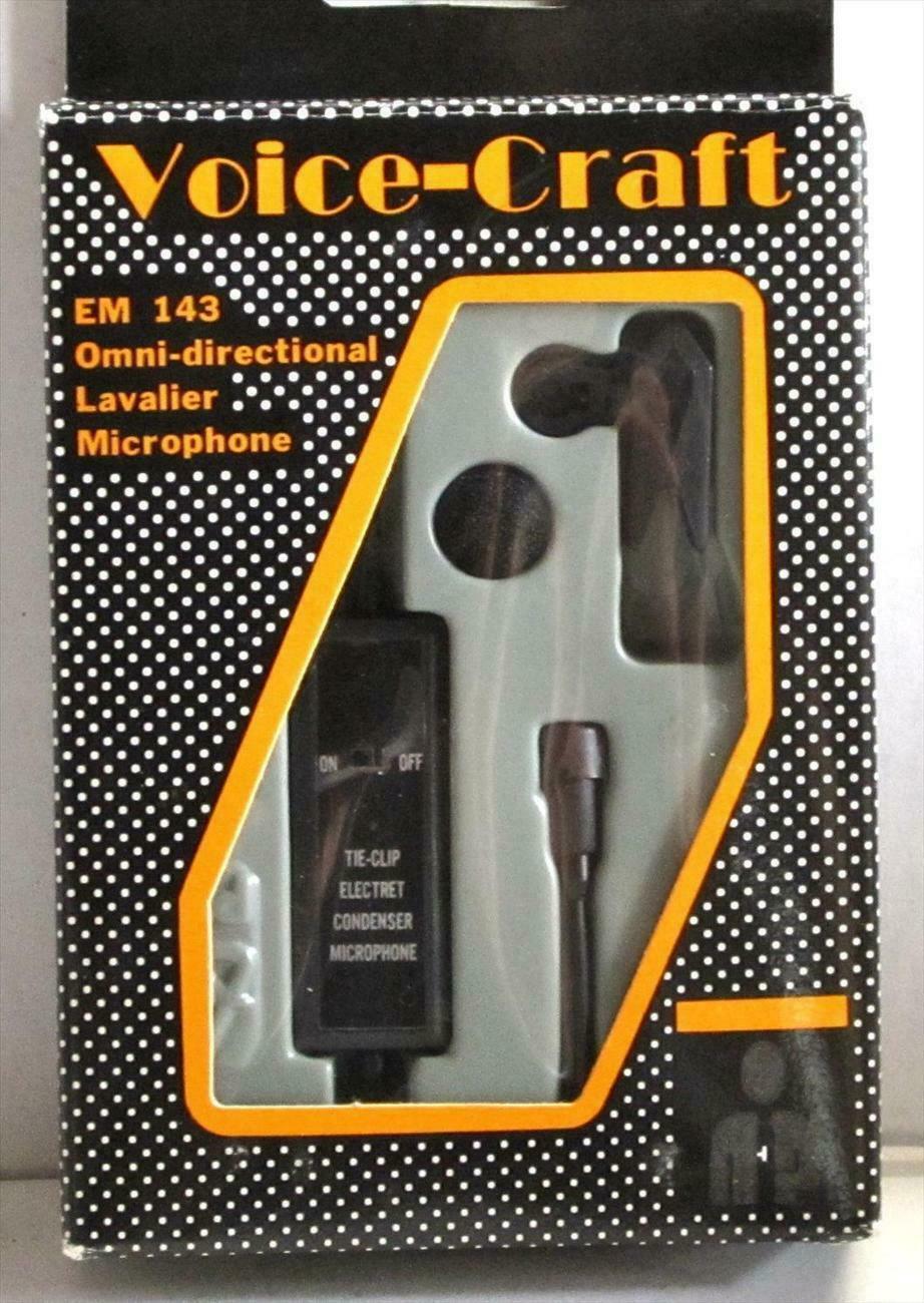 VOICE-CRAFT EM-143 VOICECRAFT EM143 OMNI-DIRECTIONAL LAVALIER MICROPHONE... - $14.71