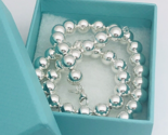 20” Tiffany &amp; Co HardWear Bead Ball Necklace 10mm in Sterling Silver w/ ... - £411.66 GBP