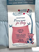 Vintage Baby  Blue Chatham Purrey Crib Blanket  36x50 Wool Made USA NeW ... - $39.95