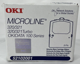 Oki Data Microline Black Dot Matrix Cartridge Ribbon 9 Pin (52102001) NIB - £11.72 GBP