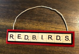 Illinois State University Redbirds Christmas Ornament Scrabble Tiles - £7.90 GBP