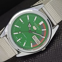 Vintage Refurbished Seiko 5 Automatic 6309A Japan Mens Green Watch a277004-11 - £31.41 GBP