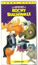 Rocky &amp; Bullwinkle Painting Theft (Vhs) *New* Mr. Know-It-All, Dudley Do-Right, - £4.71 GBP