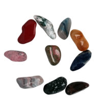 10 Healing crystal quartz tumblestones Jasper Obsidian Apatite Citrine A... - $6.66+