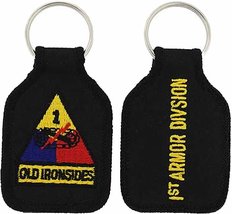 U.S. Army 1ST Armored Division Old Ironsides Key Chain - Multi-Colored - Veteran - £6.39 GBP