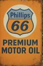 Phillips 66 Retro Vintage Gas Gasoline Oil Tin Sign 8x12 inches Station uee - $34.84 CAD