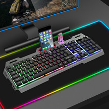 Game Luminous Keyboard Mouse Suit E-sports Machinery Feel Key Mouse - £26.89 GBP+
