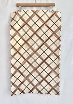 Vintage Stevens Tastemaker Brown Orange Tan Plaid Standard Pillowcase Mu... - $11.99