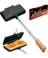 Double Pie Iron for Camping Aluminum with Long Handle non-stick heat res... - $51.47 CAD