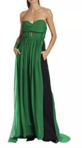 Aliétte Silk Chiffon Dress Sz 2 Green  Stunning $1595 - $445.50