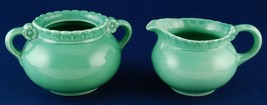 TS&amp;T Taylor Smith Vistosa Green 8-oz Creamer Sugar Bowl No Lid  - £22.87 GBP