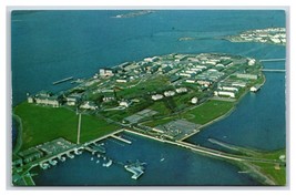 Aerial View Coasters Harbor Island Newport Rhode Island UNP Chrome Postc... - £2.62 GBP