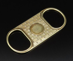 14K GOLD - Vintage Fancy Linear Textured Detail Cigar Cutter - GOT064 - £602.93 GBP