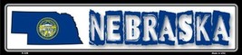 Nebraska State Outline Novelty Metal Vanity Mini Street Sign - £18.47 GBP