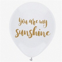 Sunshine Sparkle Party Kit - 16pcs White and Gold Little Sunshine Balloons for B - £29.77 GBP