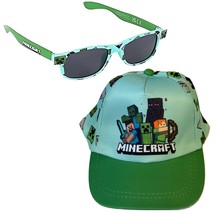 Minecraft Cap and Free Sunglasses Set, Light Blue and Green, Kids Charac... - $24.99