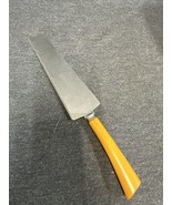 Vintage Burns Mfg. Butterscotch Bakelite Cake and Pie Knife with Serrate... - £8.23 GBP