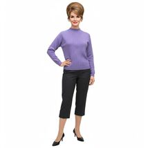 VTG 1960s Garland Dream Spun Purple Wool-Blend Cable Knit Sweater Retro ... - $29.65