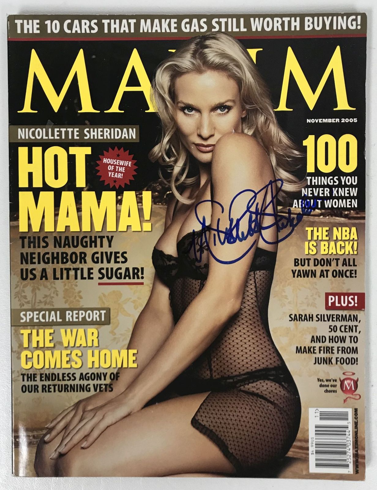 Nicollette Sheridan Signed Autographed Complete &quot;Maxim&quot; Magazine - $34.99